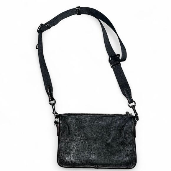 COACH x PEANUTS Black Heritage Convertible Crossbody with Snoopy Motif - Picture 3 of 12